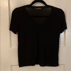 Classic black brandy melville v neck tee